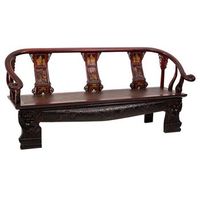 banco de madera marron 210x64x95