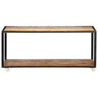 mesa de cafe - mesa de centro de madera maciza reciclada 90x50x40 cm