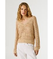 pepe jeans para mujer pl7000113 jersey kiana beige s casual acrilico