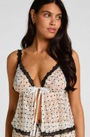 hunkemoller camisola encaje dolly blanco