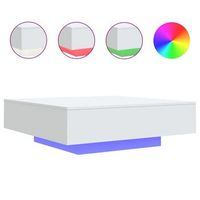 mesa de cafe - mesa de centro con luces led blanco 100x100x31 cm