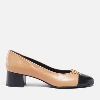 Tory Burch Women's Two-Tone Leather Heeled Pumps - UK 5