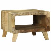 mesa de cafe marron 50 x 50 x 35 cm madera de mango maciza vidaxl