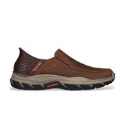 skechers para hombre 204810 zapatillas de piel slip-ins rf respected elgin marron 41 plano ninguno casual