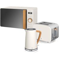 swan nordic set desayuno microondas 20l  hervidor de agua  tostadora 2 rebanadas blanco