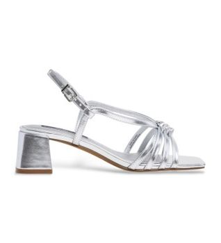 Pepe Jeans para mujer. PLS90683 Sandalias Zoe Metal plateado (36), Plata, 5 a 8cm, Hebilla, Casual, Fiesta