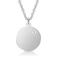 colgante cadena plata 925 grabado diamantes