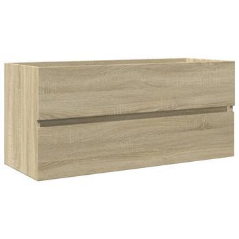 Mueble De Lavabo De Baño Madera Roble Sonoma 100x38,5x45 Cm Vidaxl