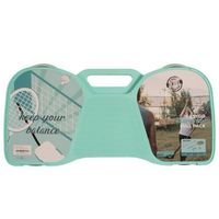 set badminton portatil con 2 raquetas