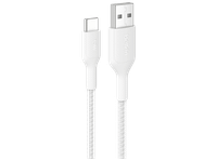 cable usb - belkin cab022 1 m usb-a a usb-c 15w trenzado blanco