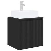 vanidad con lavabo de pared negro 495 x 41 x 625 cm vidaxl