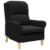 sillon negro tela de sherpa suave vidaxl
