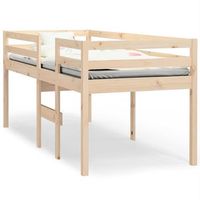 cama alta madera maciza de pino 90x200 cm vidaxl