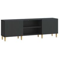 mueble de tv negro 150 x 31 x 50 cm madera de ingenieria vidaxl