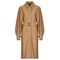 karl lagerfeld gabardina pleated trench coat para mujer