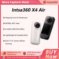 camara deportiva insta360 x4 air - camara de 360 grados 8k ultraligera de 165 g con efecto de poste invisible y parabrisas integrado x4 air