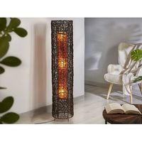 lampara pie kyoko rattan marron 140 cms 30dx140 cms
