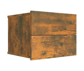 Vidaxl mesita de noche madera contrachapada roble ahumado 40x30x30 cm