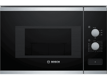 Microondas - BOSCH, BFL520MS0, 20 Litros, 5 Niveles, 800 W, Integrable, Negro