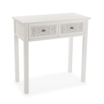 Consola para la entrada en madera aglomerada blanco