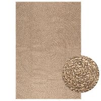 alfombra zizur apariencia de yute interior y exterior 120x170cm vidaxl