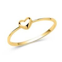 anillo de oro 8 quilates con forma de corazon