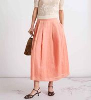 marella para mujer 2613101042200 falda ligera de ramio mllgettito coral 42 casual algodon
