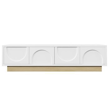 Mueble De Tv 4 Puertas Mdf Urban Meuble 175x40x41,5 Cm - Negro