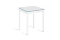 mesa cocina alta extensible libro 80160x80cm blanco pata blanco