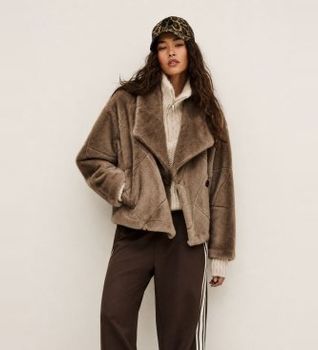 BA&SH para mujer. 1H25PINI Abrigo Pinie taupe (38), Casual, Poliéster