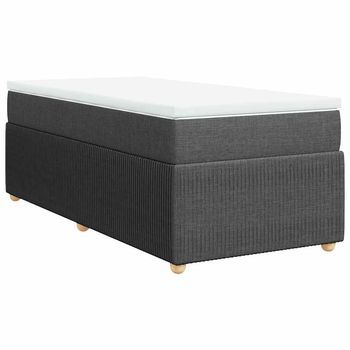 Cama Tapizada 200x80x46 Cm Tejido - Gris