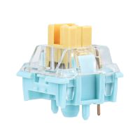 35 piezas epomaker sea salt silent v2 switch interruptor lineal silencioso prelubricado de 5 pines para montaje en pcb para personalizacion de teclados