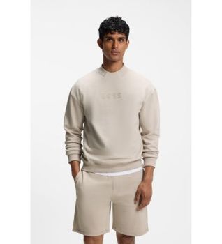 BOSS para hombre. 50561510 Sudadera Fashion beige (S), Casual, Algodón