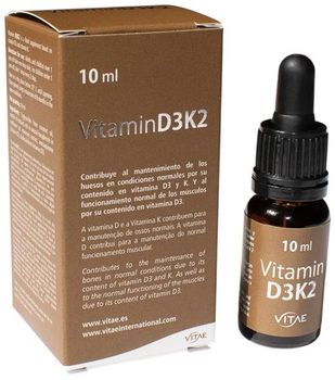 Vitae Vitamin D3K2 para Huesos y Sistema Inmunológico 10 ml