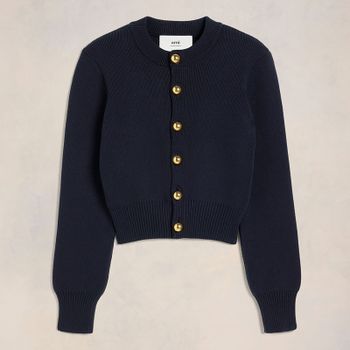 AMI Sailor Cotton and Wool-Blend Cardigan - L
