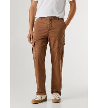 Pepe Jeans para hombre. PM2100078 Pantalón Regular Utility Cargo marrón (32), Casual, Algodón