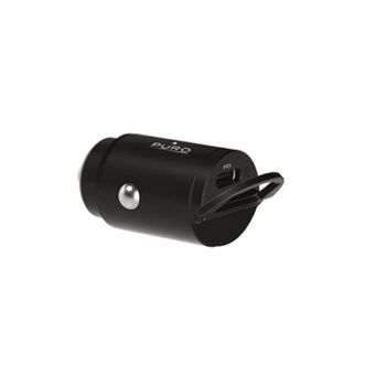 Cargador auto PURO 20W USB-C carga rápida Negro
