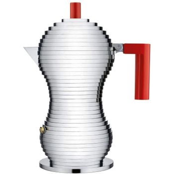 Alessi Pulcina Cafetera Italiana 3 Tazas Roja