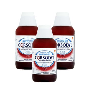 Corsodyl Alcohol Free Mouthwash Triple Pack