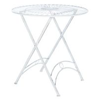 mesa outdoor tegal metal blanco antiguo 71x71x71 cm clp