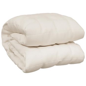 Manta Con Peso Tela Color Crema Claro 200x225 Cm 9 Kg Vidaxl