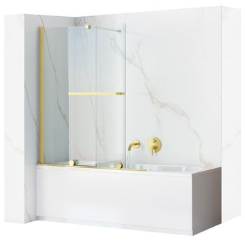 Mampara De Baño Rea Fabian Gold Brush 100