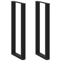 patas de mesa de centro forma u 2 uds  patas para mesa acero negro 40x110-111cm cfw582205
