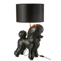 lampara caniche en polirresina negra 4237745 cm