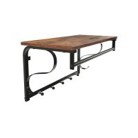 estantes flotantes vintage marron rustico  negro