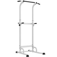 sportnow barra de dominadas altura regulable estacion de fondos resistente para gimnasio en casa entrenamiento de fuerza blanco