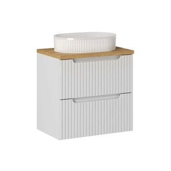 Mueble lavabo individual 60cm paneles de melamina y mdf blanco