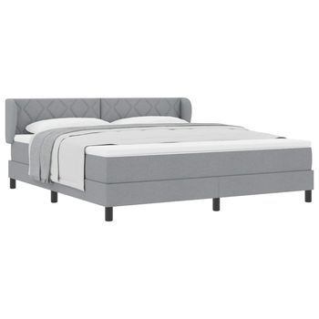 Cama Tapizada 203x183x88 Cm  - Gris