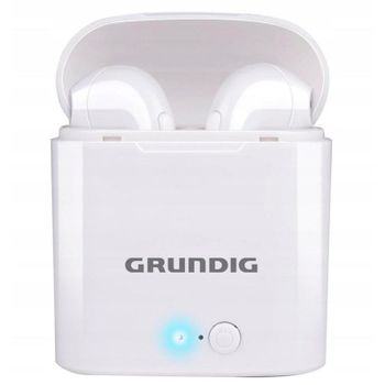 Auriculares Grundig TWS41 inalámbricos Bluetooth True Wireless con micrófono y estuche blanco