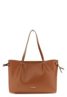 shopper efecto piel con detalle plisado en el asa tan taglia unica